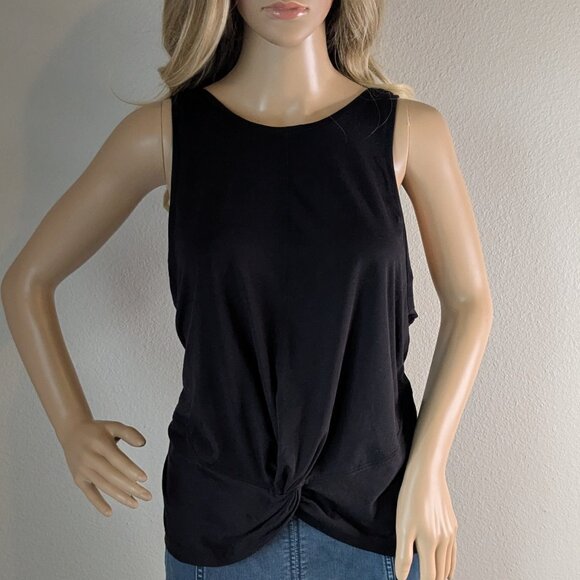Athleta Tank Top Women's XL Black Essence Twist Front Sleeveless - Picture 1 of 13